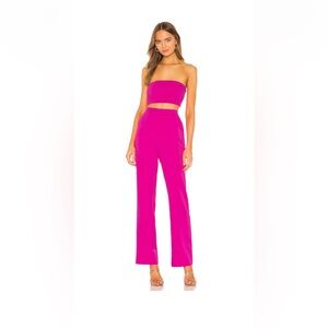 NBD Topaz Bandeau Top & Pants in Magenta - Size Small